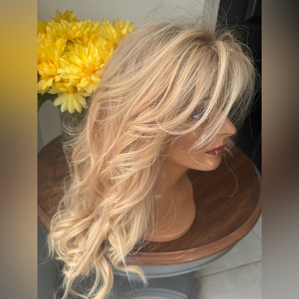 Human Hair Wig by Raquel Welch Hand Tied Top Blonde Rooted STUNNING HIGH-END WIG - Picture 7 of 15